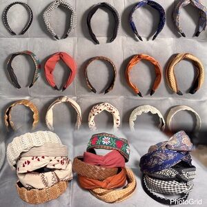 Curated 15pc Headband Collection Woven, Padded, Vintage & European Style Mix